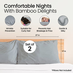 Mush bamboo pillow cover set - skin protection