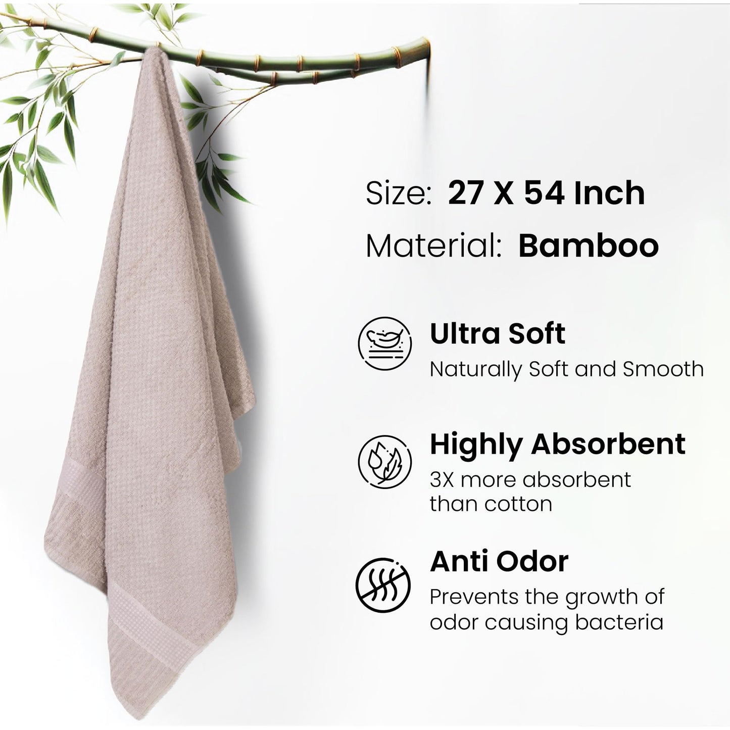 Mush Bamboo Bath Towel - Luxurious bathroom accessory