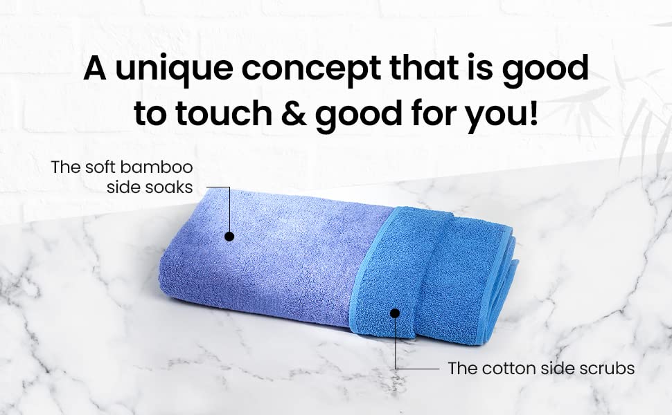 Mush soak n scrub towel - absorbent bamboo side