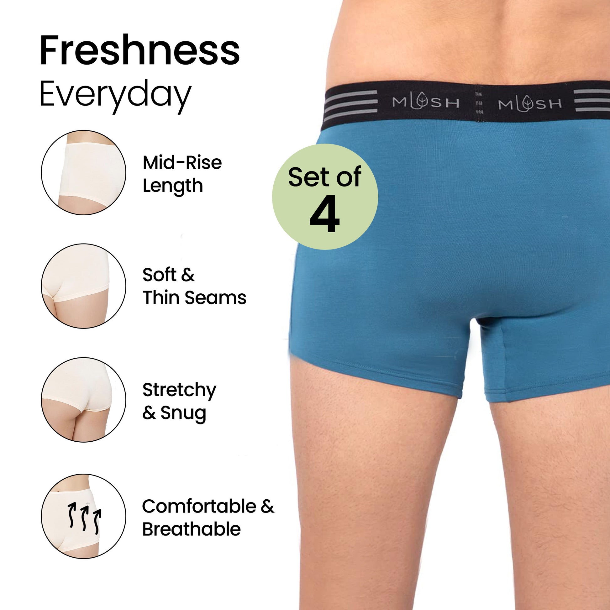 Mush Bamboo Trunks - Relaxing at Home