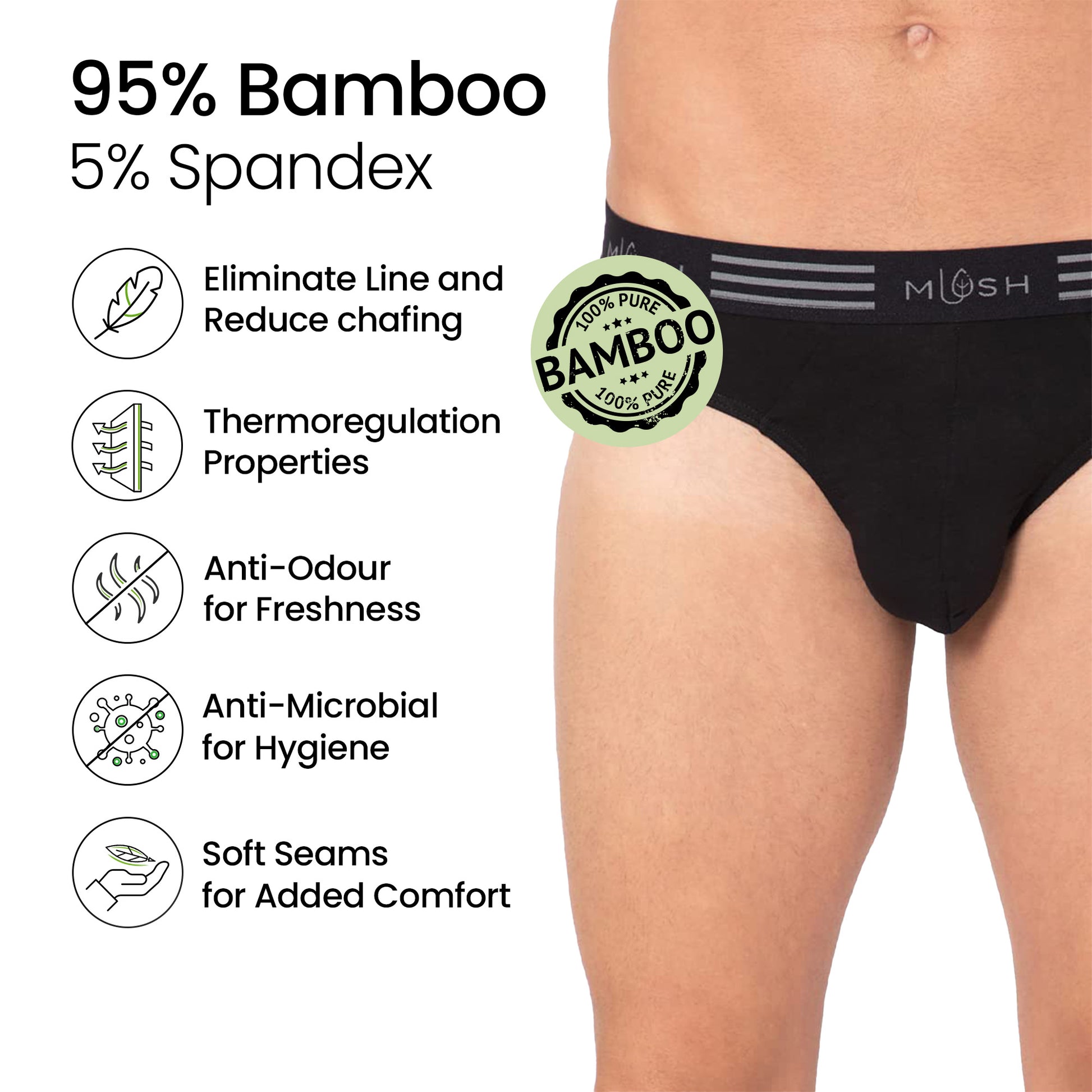 Mush women's bamboo briefs - everyday comfort
