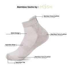 Mush bamboo ankle socks - comfortable for casual outings