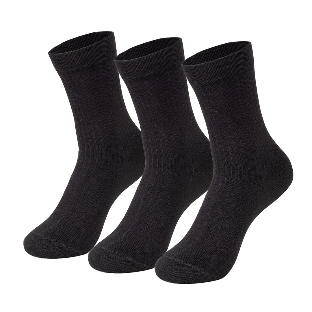 Mush black calf length socks - home relaxation