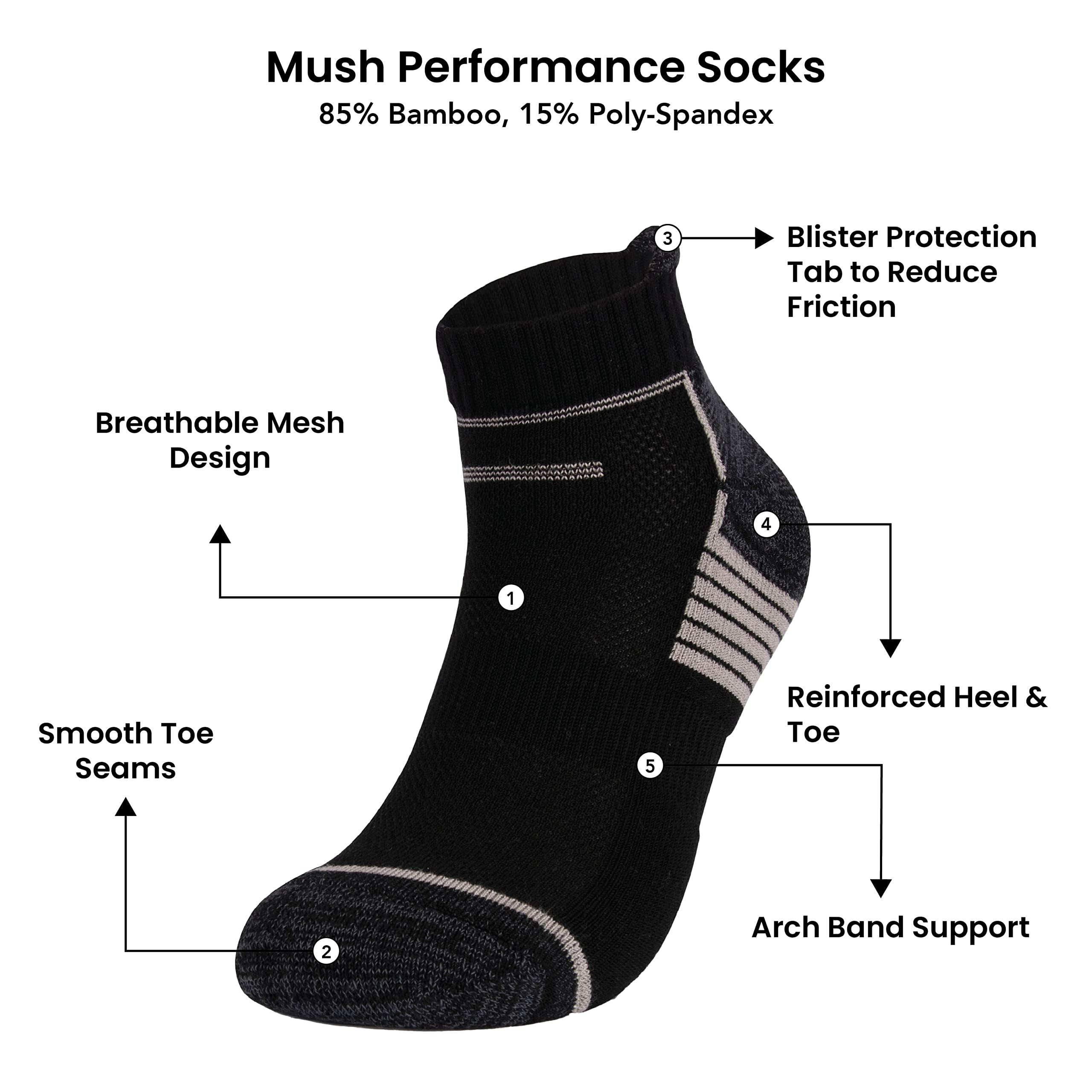 Mush Bamboo Performance Socks - Running activity