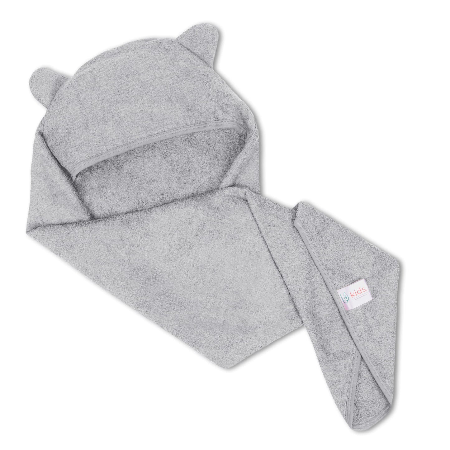 Mush light grey hooded towel - Luxurious bath experience