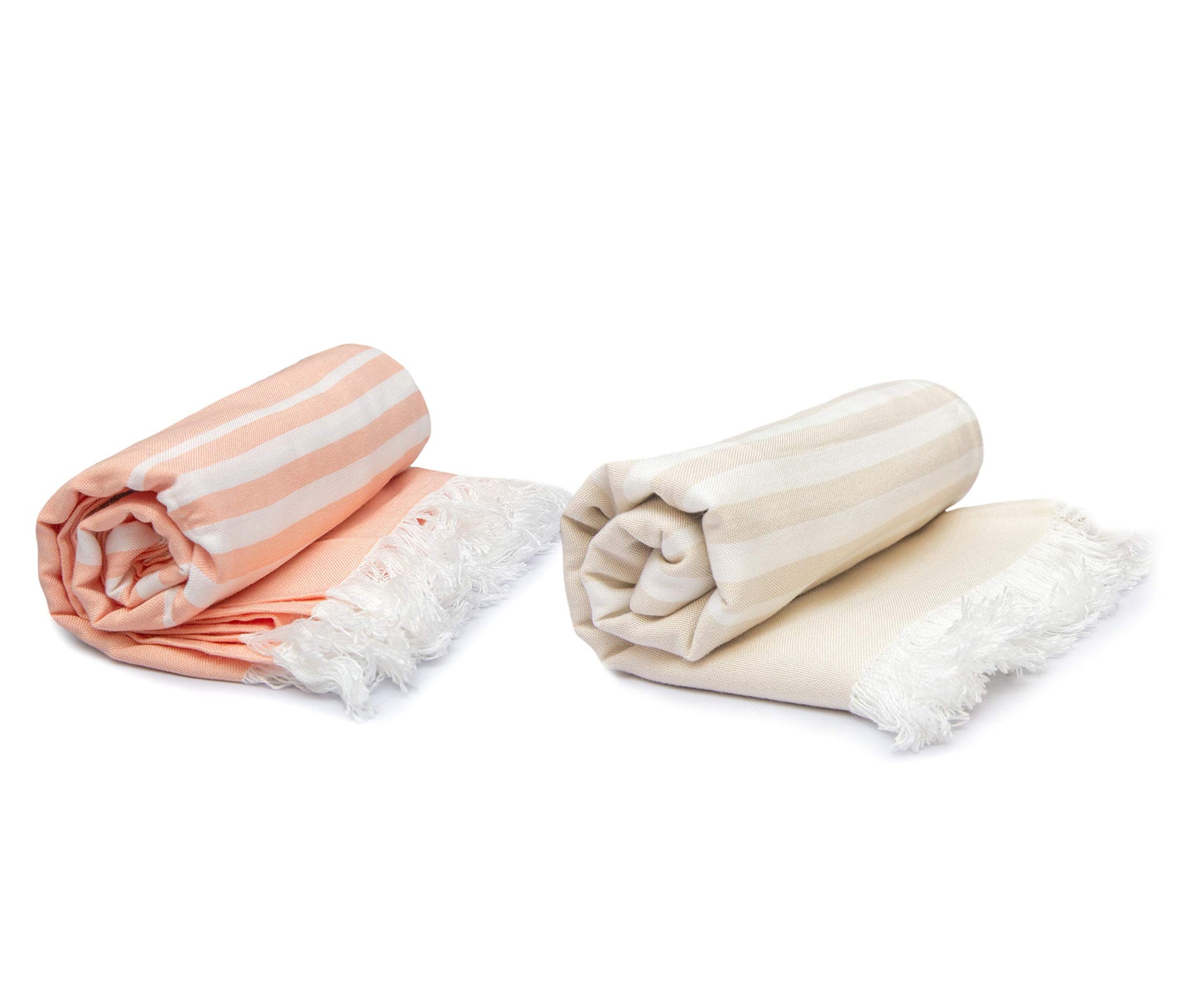 100% Bamboo Large Bath Towel | Ultra Soft, Absorbent, Light Weight, & Quick Dry Towel for Bath, Travel, Gym, Beach, Pool, and Yoga | 75 X 150 cms (Pack of 2 Beige & Peach)