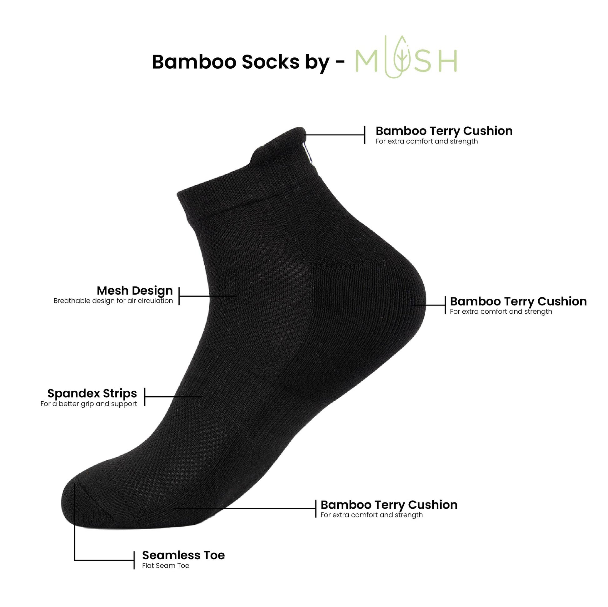 Mush bamboo socks - running