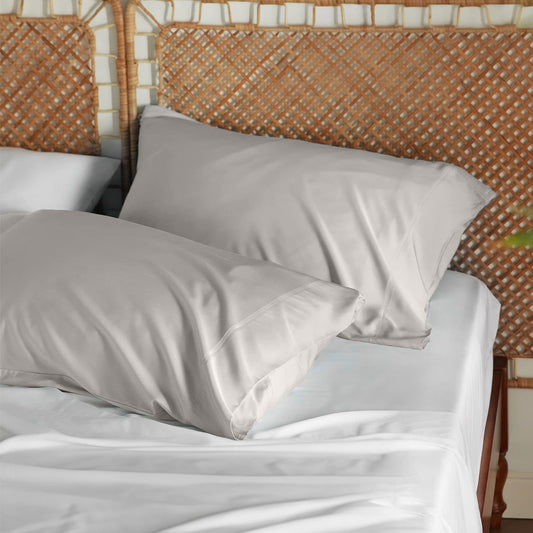 Mush Bamboo Pillow Cover Set - Silver Mist Elegance