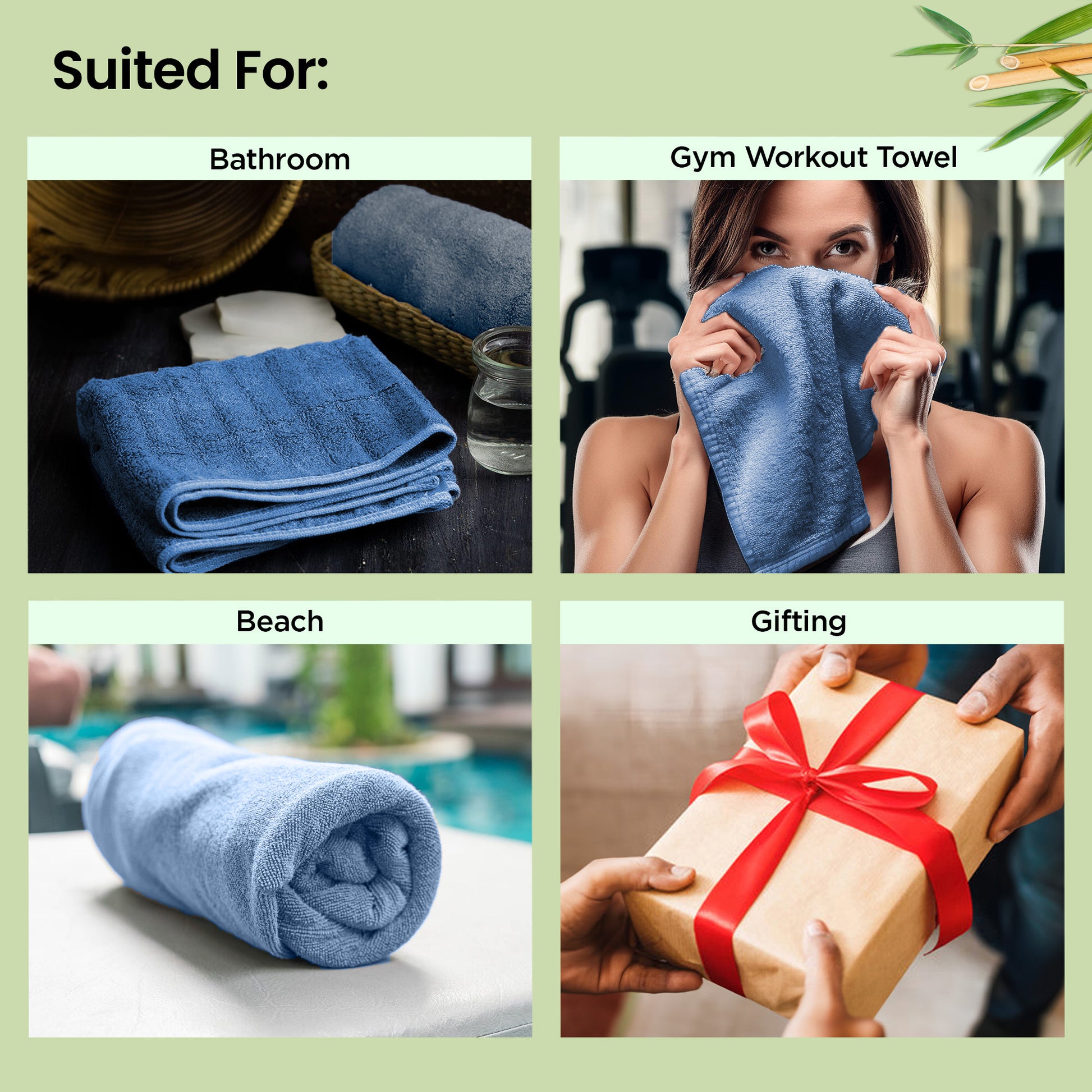 Mush hand towels - ultra-absorbent bamboo for home use