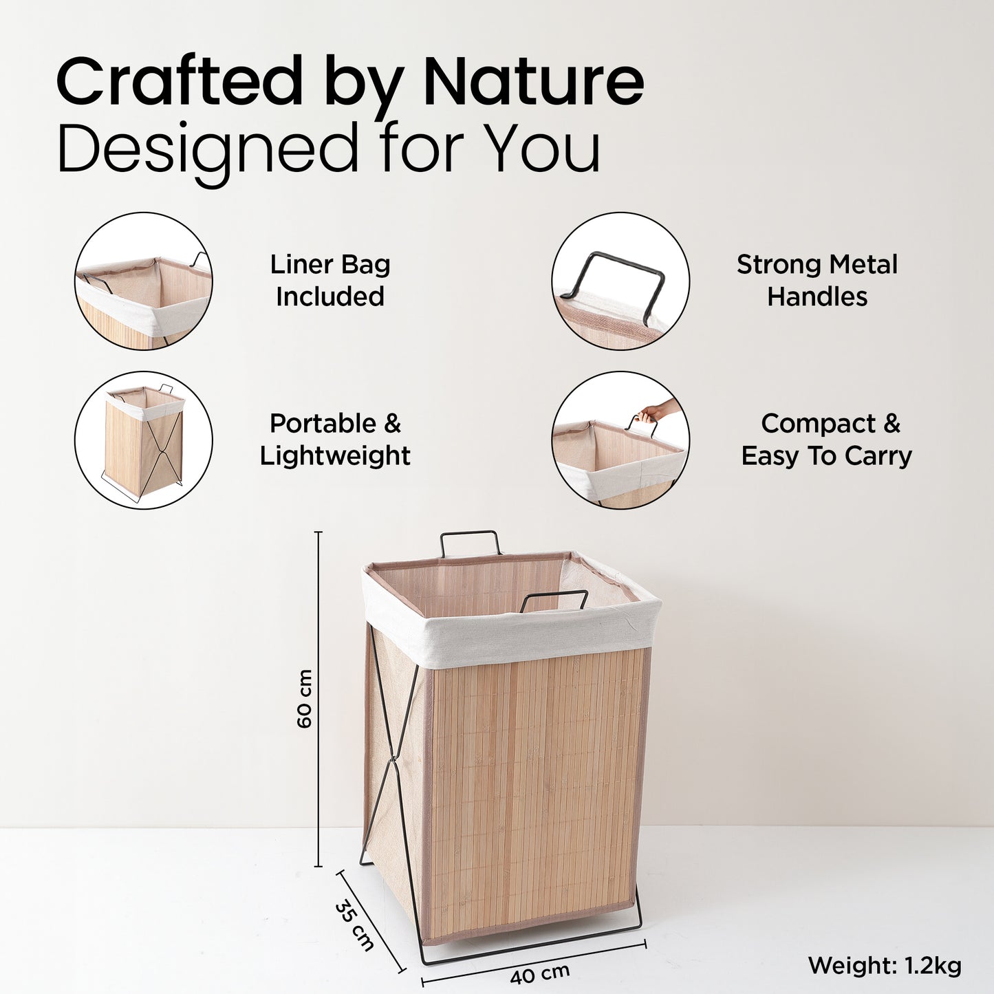 Mush Bamboo Basket - Kids Toy Storage