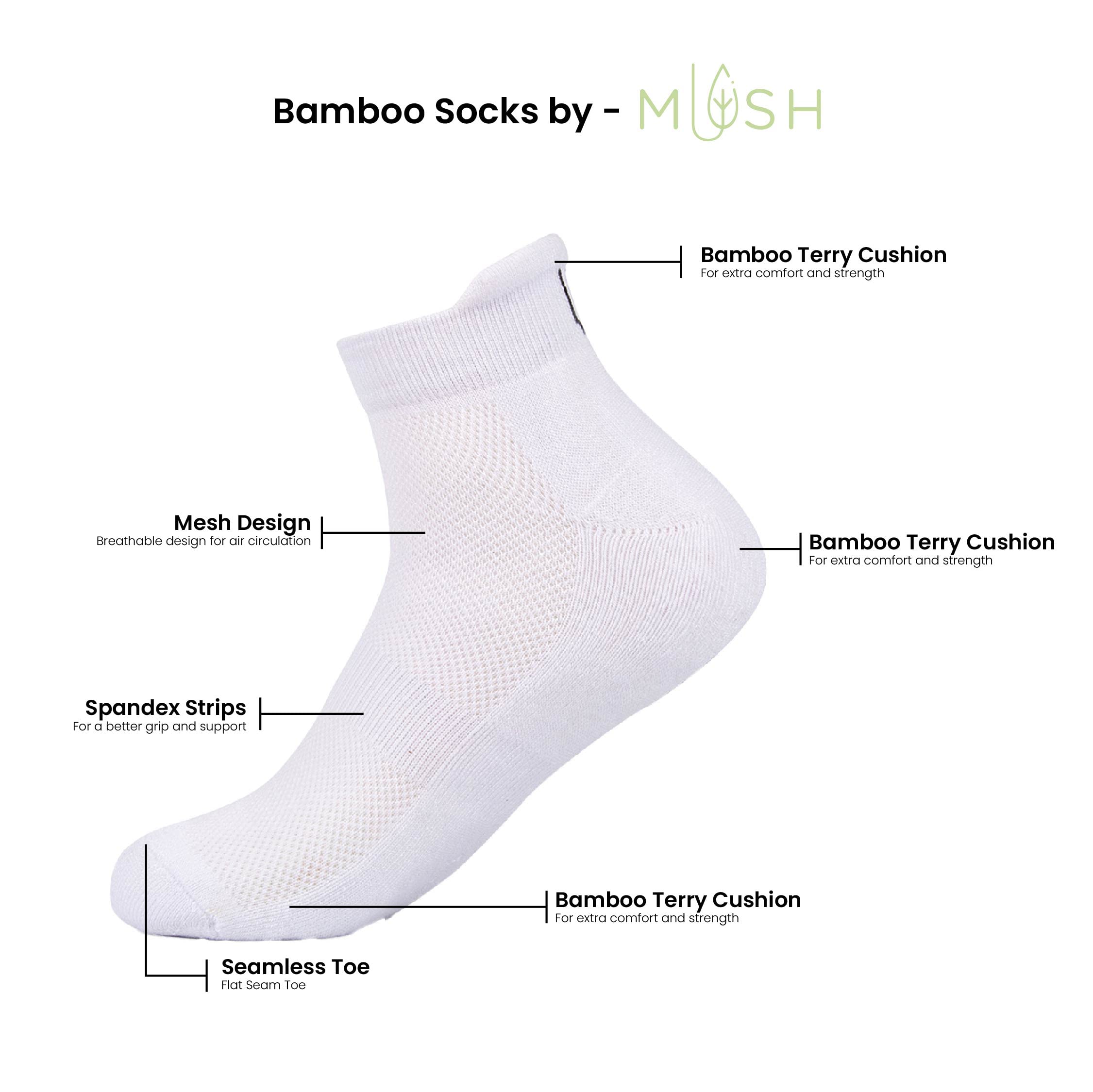 Mush Men's Ankle Length Rayon Socks - Comfortable for Every Day