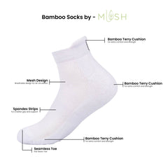 Mush Men's Ankle Length Rayon Socks - Comfortable for Every Day
