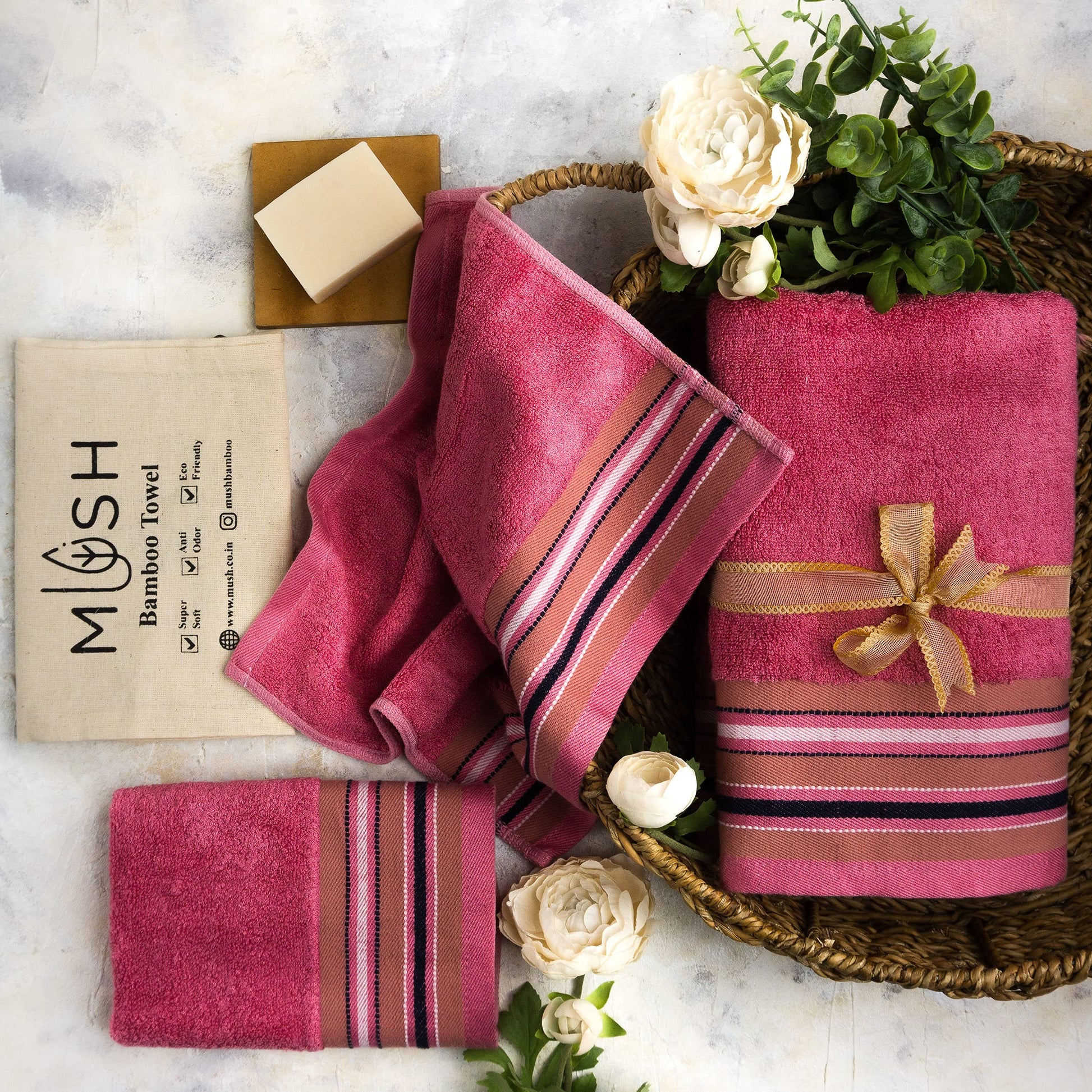 Mush Designer Bamboo Towelset - Perfect for yoga sessions