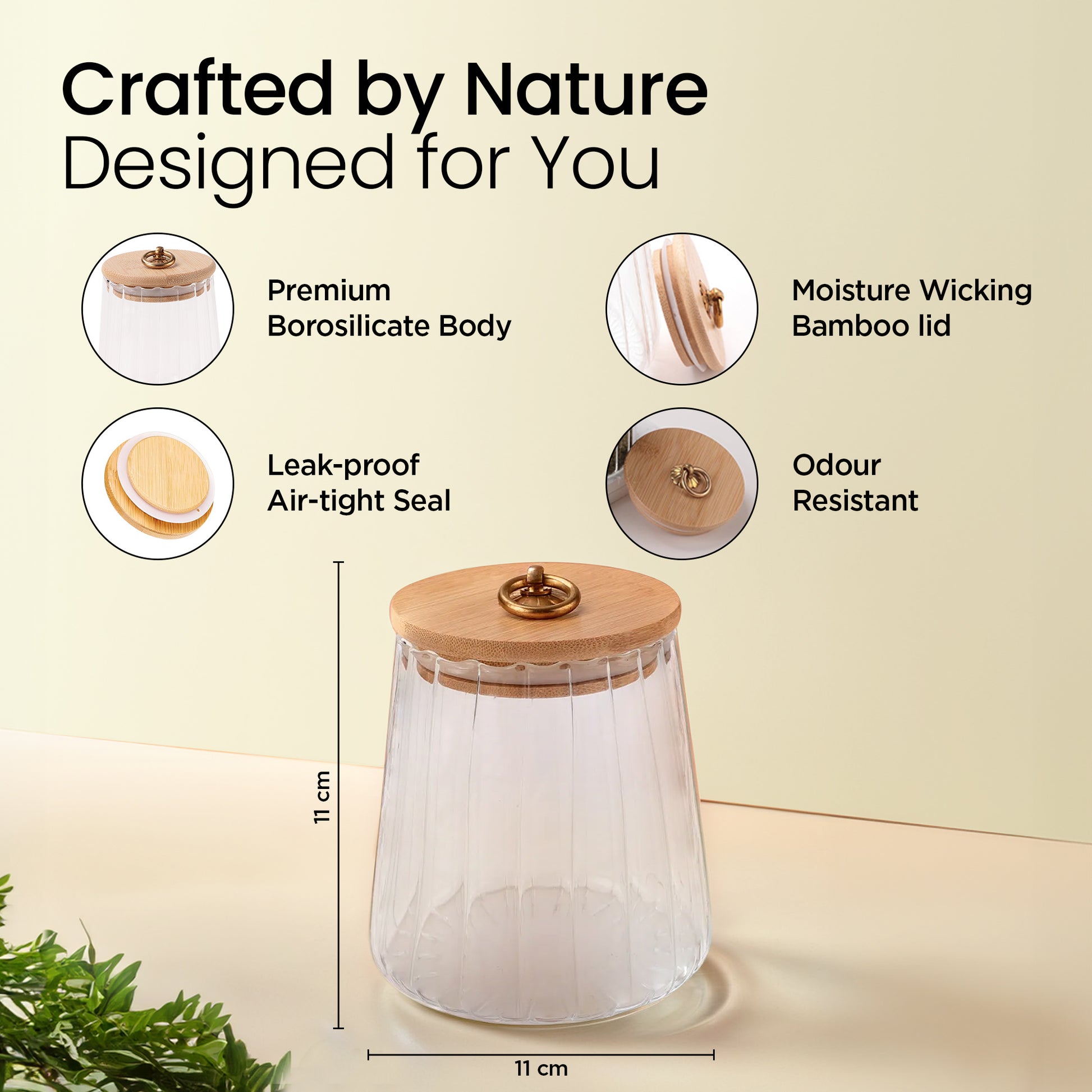 Mush borosilicate container - dry fruit keeper