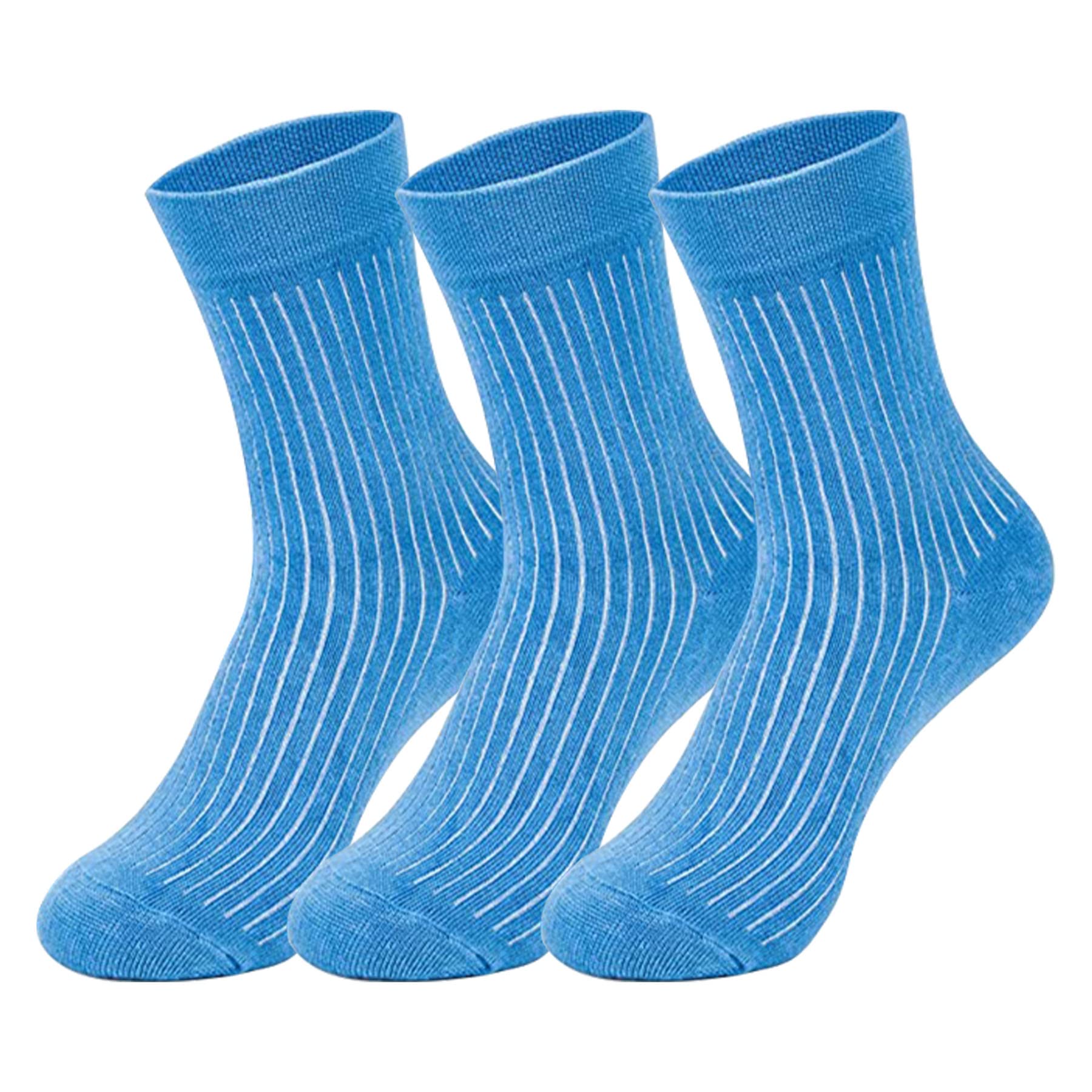 Mush Sky Blue Calf Length Socks - Versatile Fashion Accessory