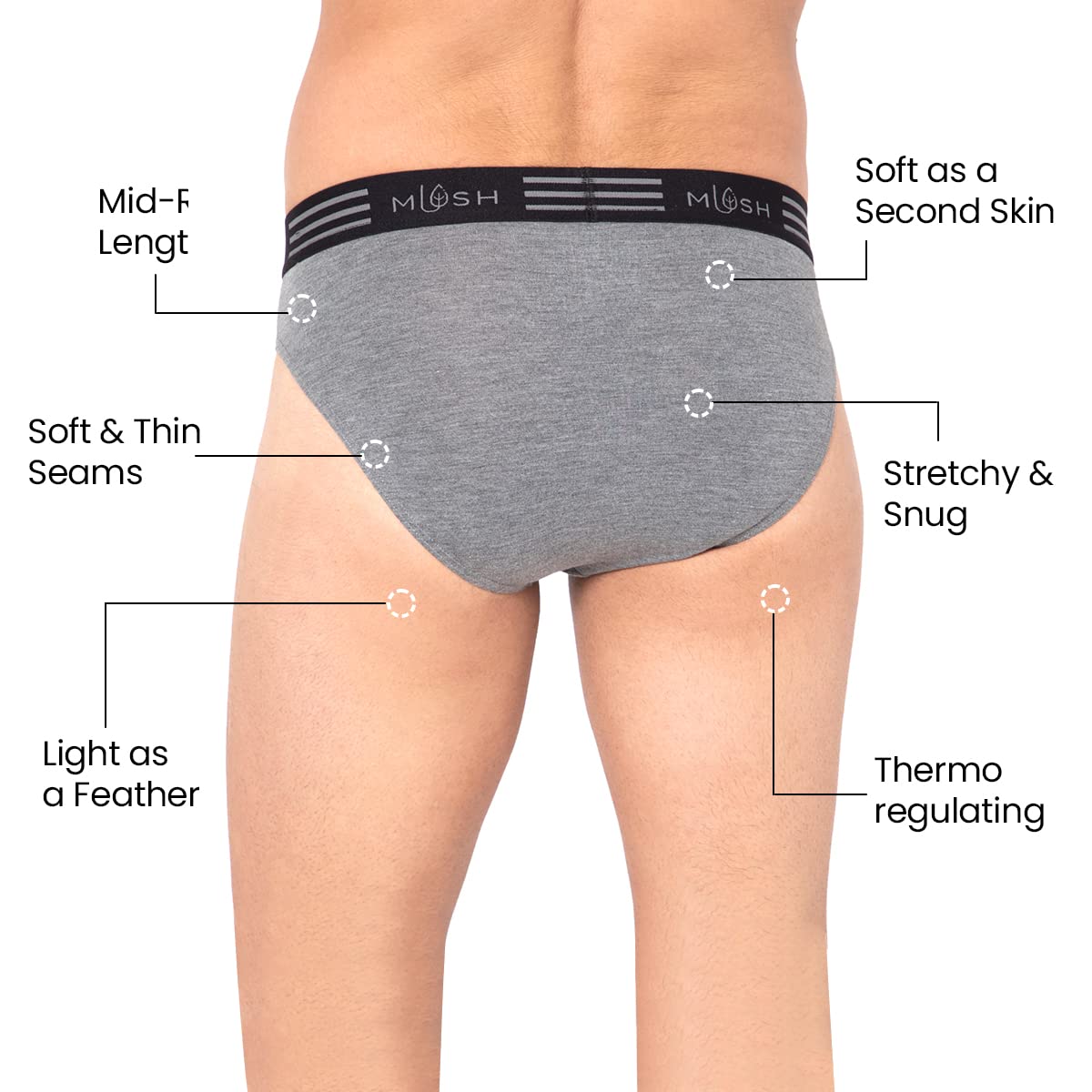 Mush Ultra Soft Brief - Perfect for Sports Activities