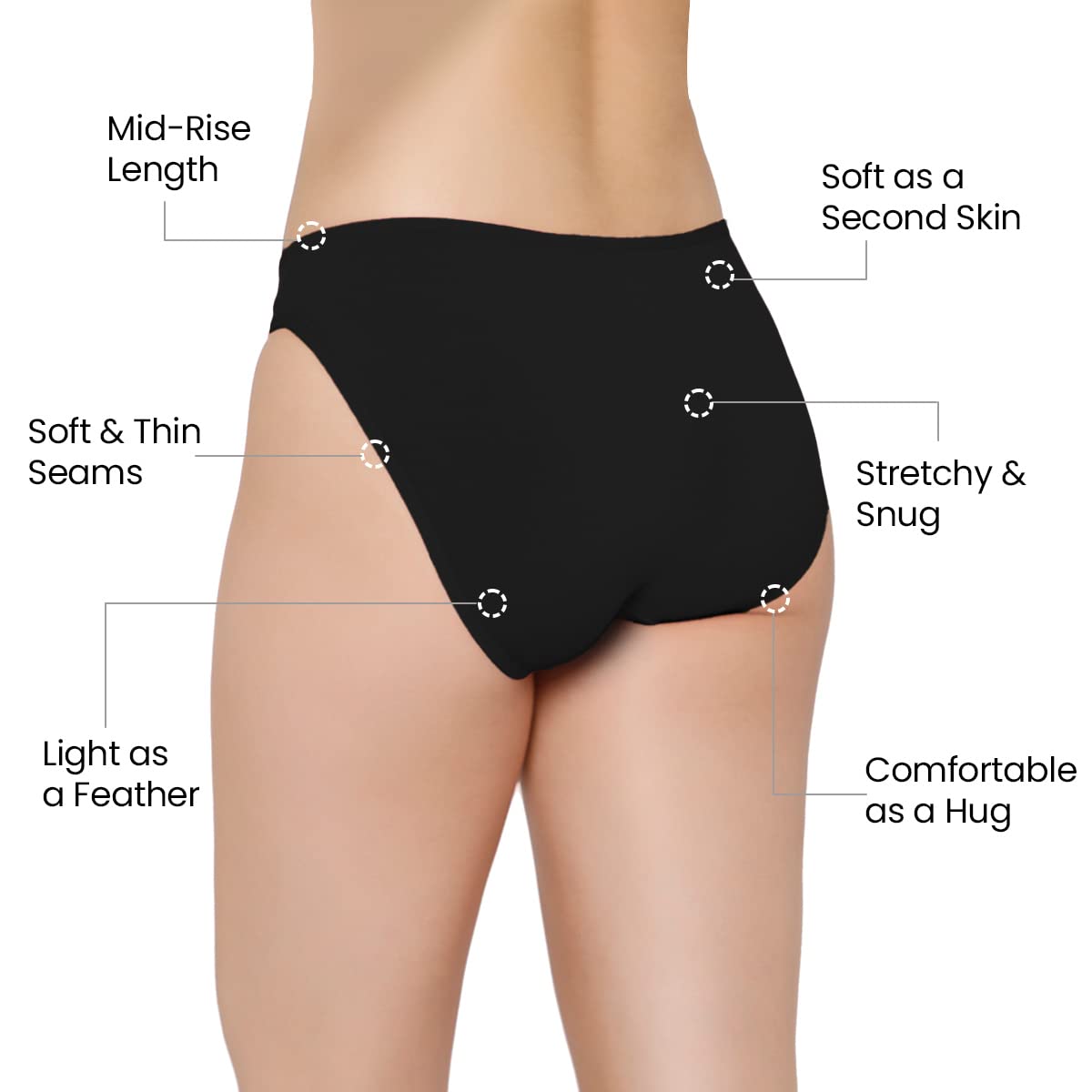 Mush black bikini brief - Anti-odour and antimicrobial