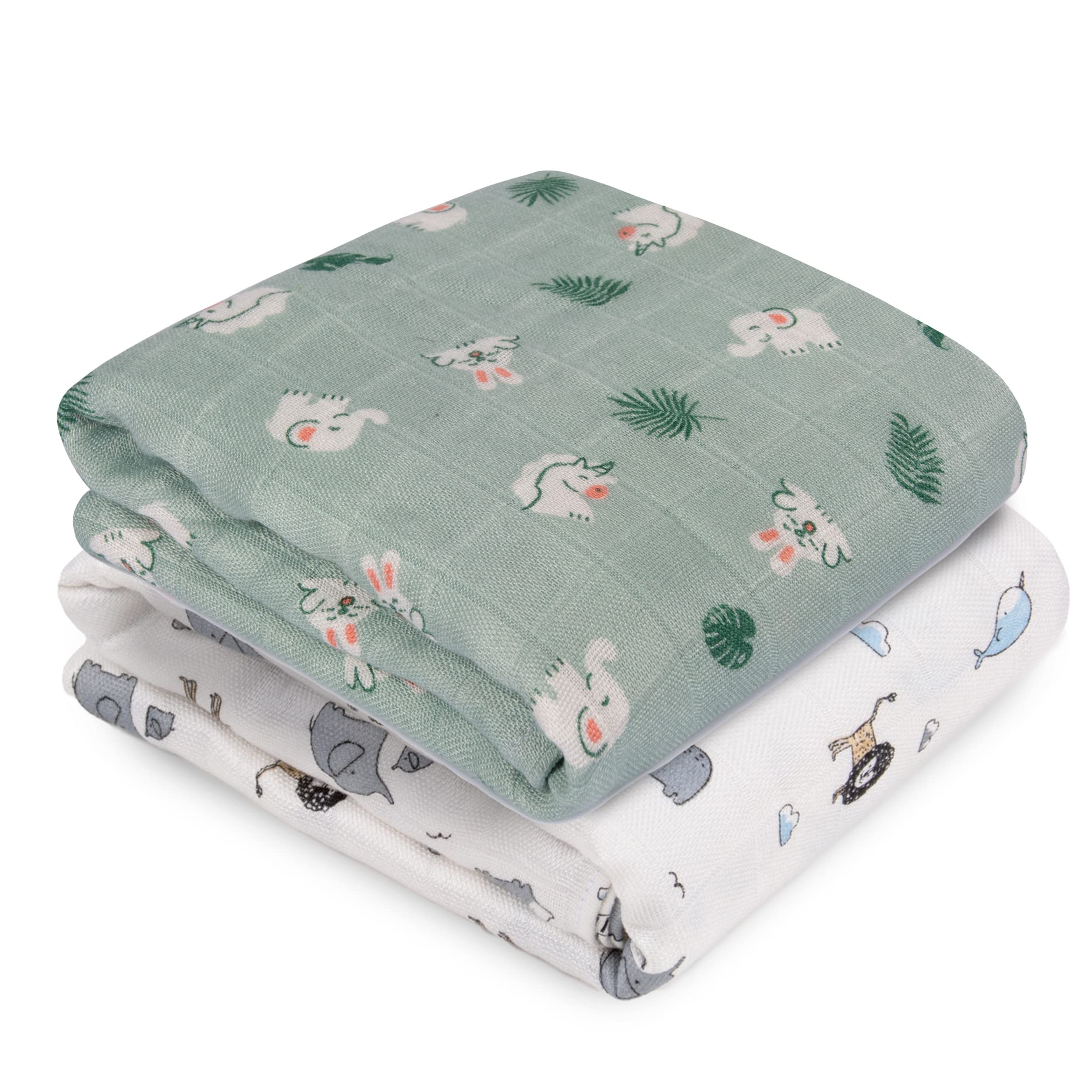 Mush bamboo swaddle - soft jungle print for babies