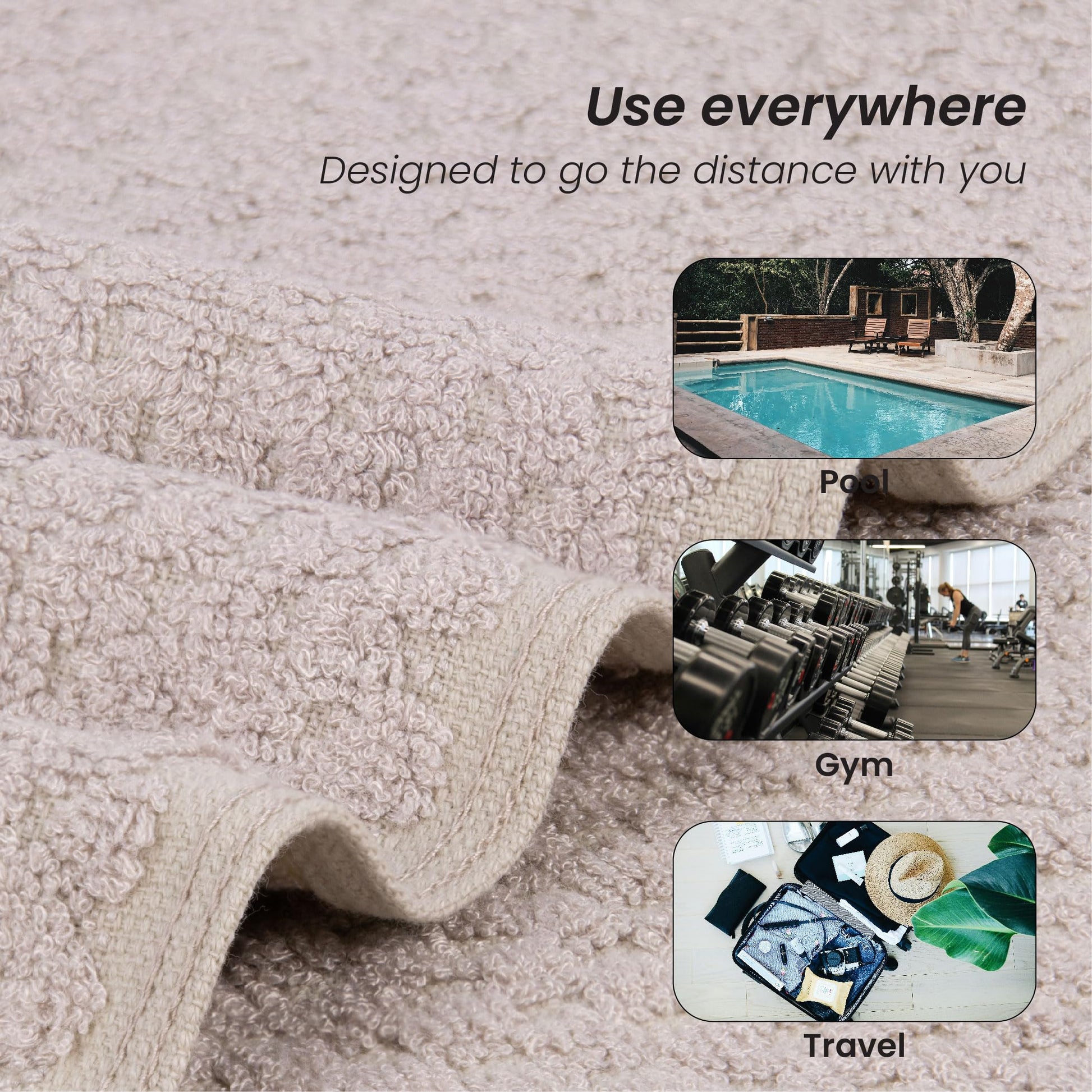 Mush bamboo bath towel - by the pool