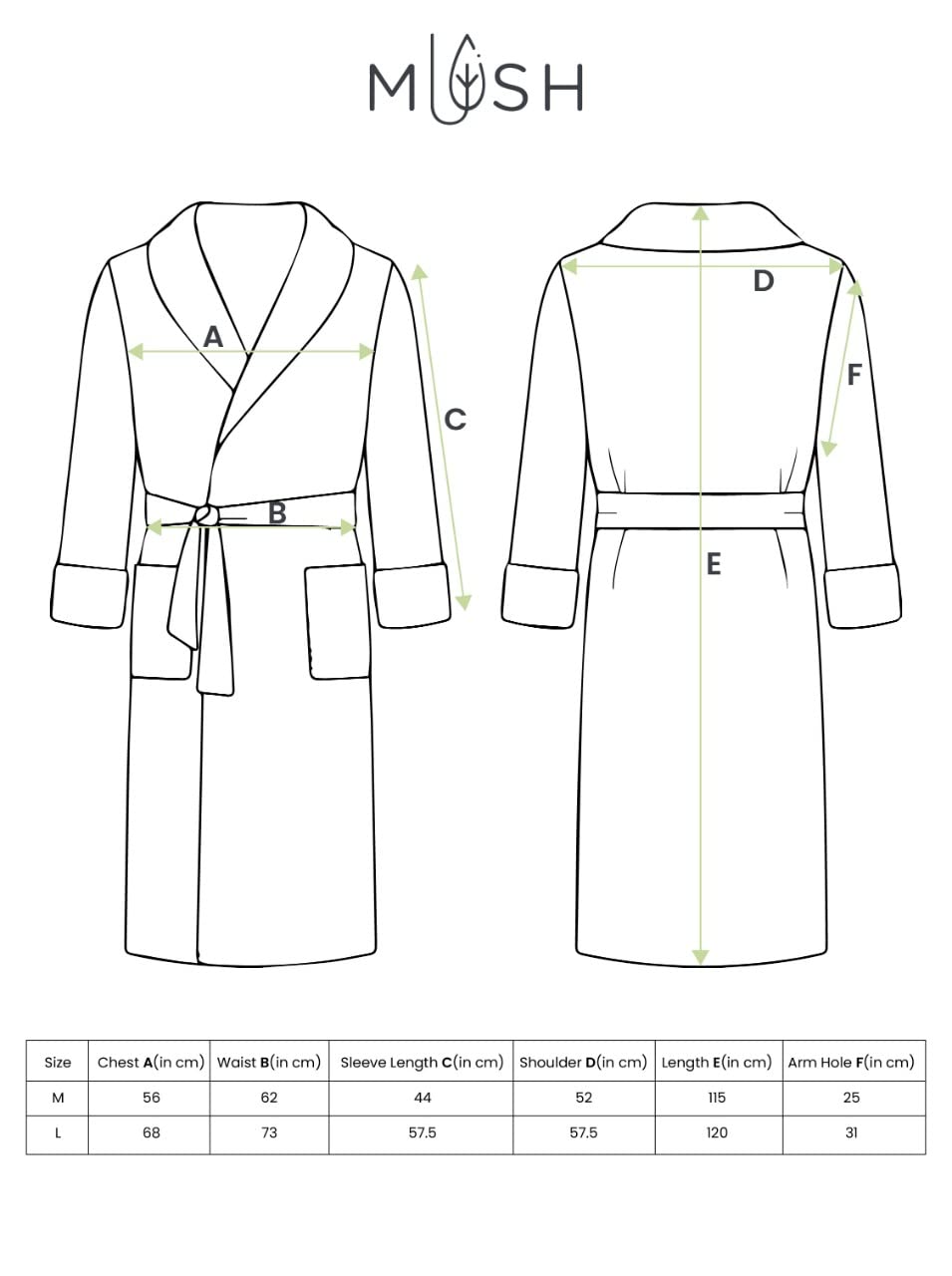 Mush unisex bathrobe - stylish spa attire