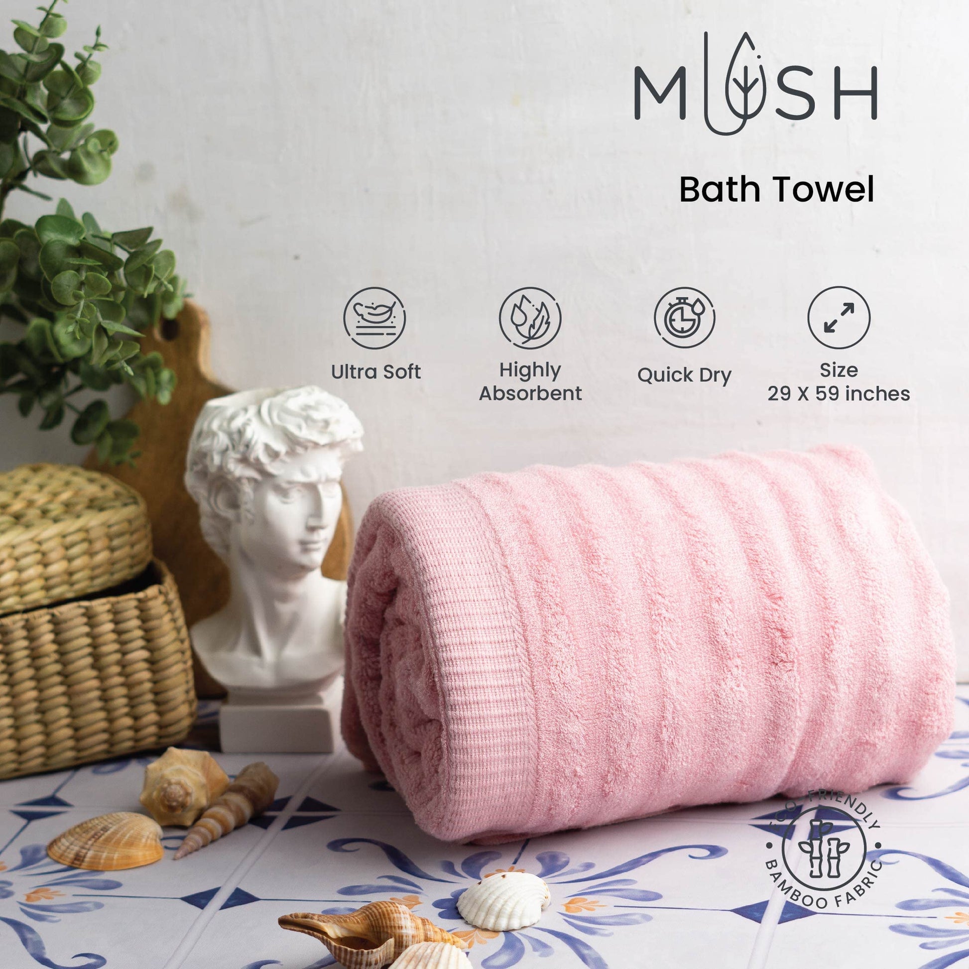 Mush bamboo towel - Travel-friendly towel