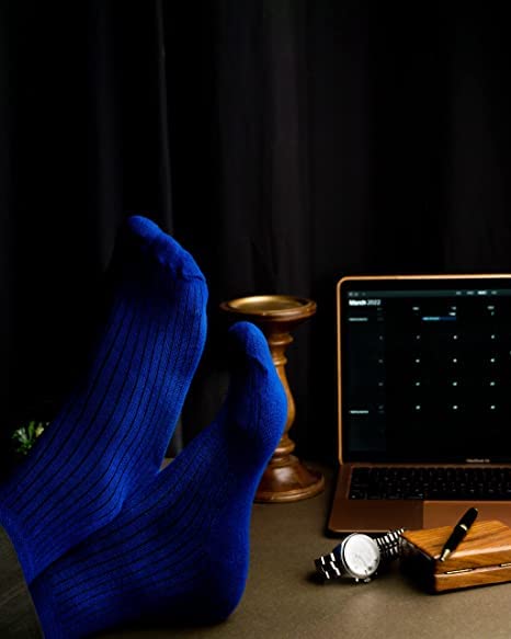Mush sky blue bamboo socks - great for casual outing