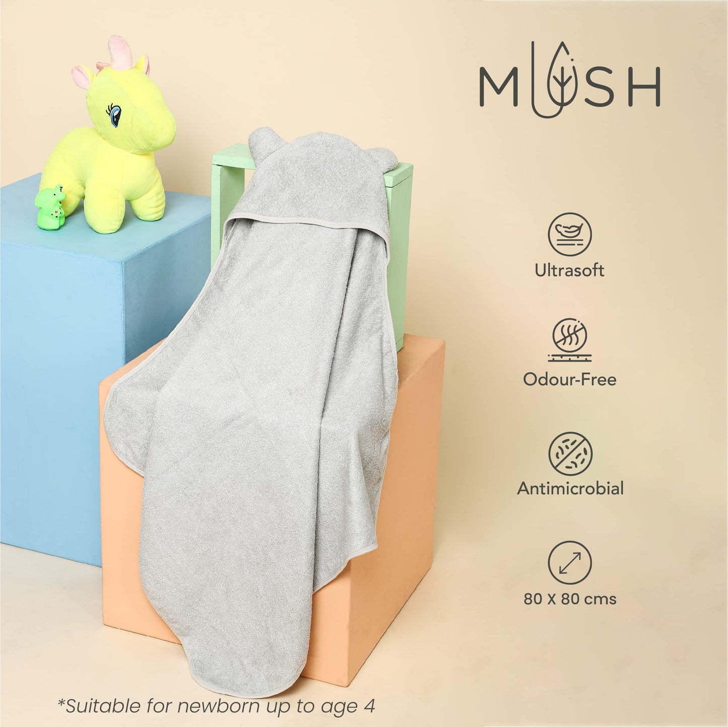 Mush hooded towel - Gentle on sensitive skin