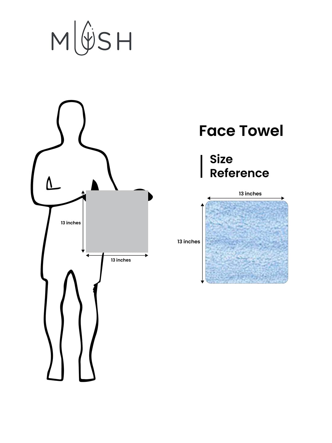 Mush bamboo face towel - ideal for gym visits