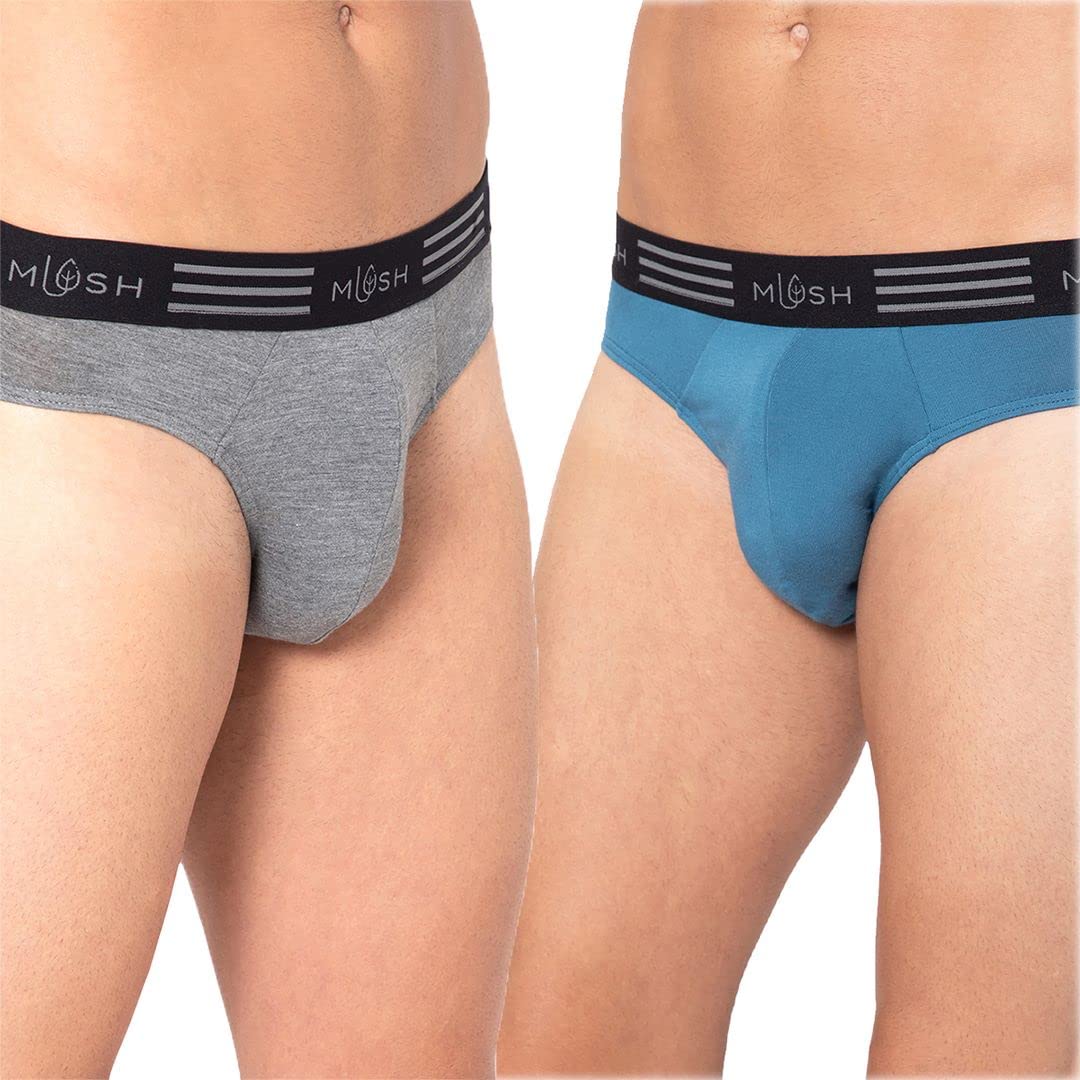 Mush bamboo brief pack - Stylish blue and grey colors