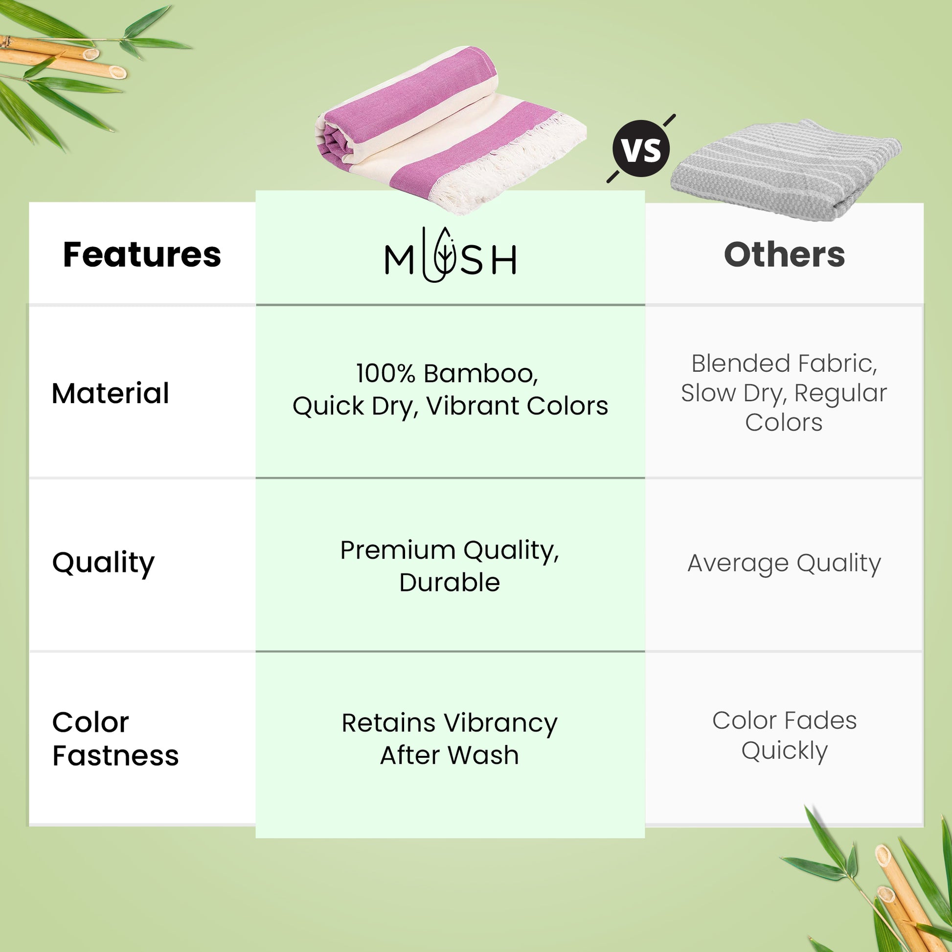 Mush bamboo towel - Beach relaxation