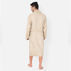 Mush 100% Bamboo Bathrobe for Men / Women (Unisex) S/M,(Pack of 1) (L, Royal Beige)