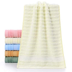 Mush Bamboo Luxurious 3 PieceTowels Set | Ultra Soft, Absorbent and Antimicrobial 600 GSM (Bath Towel, Hand Towel and Face Towel) Perfect for Daily Use and Gifting (Lemon Yellow)