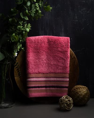 Mush Designer Bamboo Hand Towels |Ultra Soft, Absorbent & Quick Dry Towels for Bath, Spa and Yoga (Ruby Red, Hand Towelset of 2)