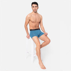 Mush Ultra Soft, Breathable, Feather Light Men's Bamboo Trunk || Naturally Anti-Odor and Anti-Microbial Bamboo Innerwear (S, Blue)