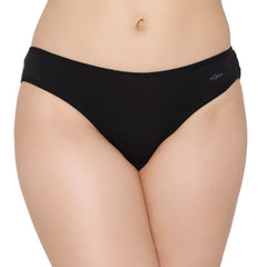 Mush Ultra Soft Bamboo Women Brief| Breathable | Anti Odour | Anti Microbial (S, Black)