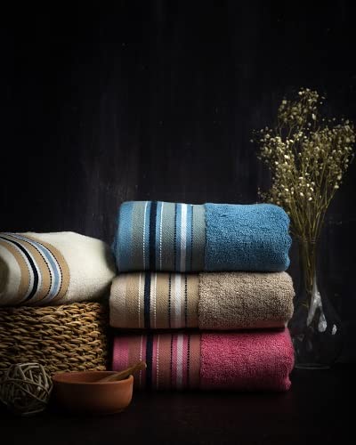 Mush Designer Bamboo Bath Towel |Ultra Soft, Absorbent & Quick Dry Towel for Bath, Beach, Pool, Travel, Spa and Yoga (Bath Towel, Ruby Red)