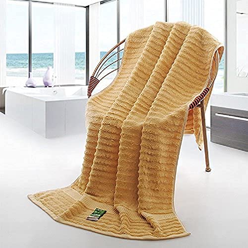 Mush Bamboo Towels for Bath Large Size | 600 GSM Bath Towel for Men & Women | Soft, Highly Absorbent, Quick Dry,and Anti Microbial | 75 X 150 cms (Pack of 1, Golden Brown)