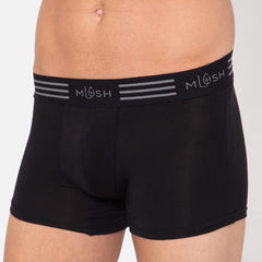 Mush Ultra Soft Bamboo Trunks for Men | Breathable | Anti Microbial (M, Black)