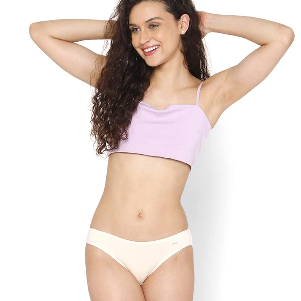 Mush Womens Ultra Soft Bamboo Modal Bikini Brief || Breathable Panties || Anti-Odor, Seamless, Anti Microbial Innerwear Pack of 3 (XL, Beige)