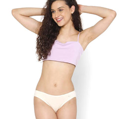 Mush Womens Ultra Soft Bamboo Modal Bikini Brief || Breathable Panties || Anti-Odor, Seamless, Anti Microbial Innerwear (S, Beige)
