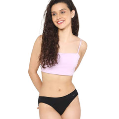 Mush Womens Ultra Soft Bamboo Modal Bikini Brief || Breathable Panties || Anti-Odor, Seamless, Anti Microbial Innerwear (XL, Black)