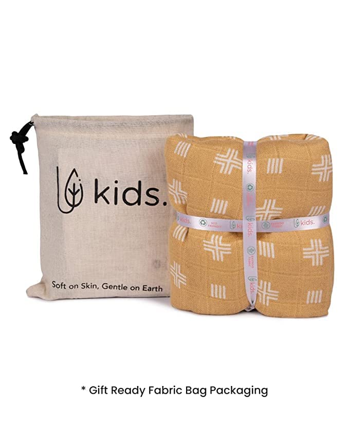Mush 100% Bamboo Swaddle : Ultra Soft, Breathable, Thermoregulating, Absorbent, Light Weight and Multipurpose Bamboo Wrapper/Baby Bath Towel/Blanket (1, Jungle Color)