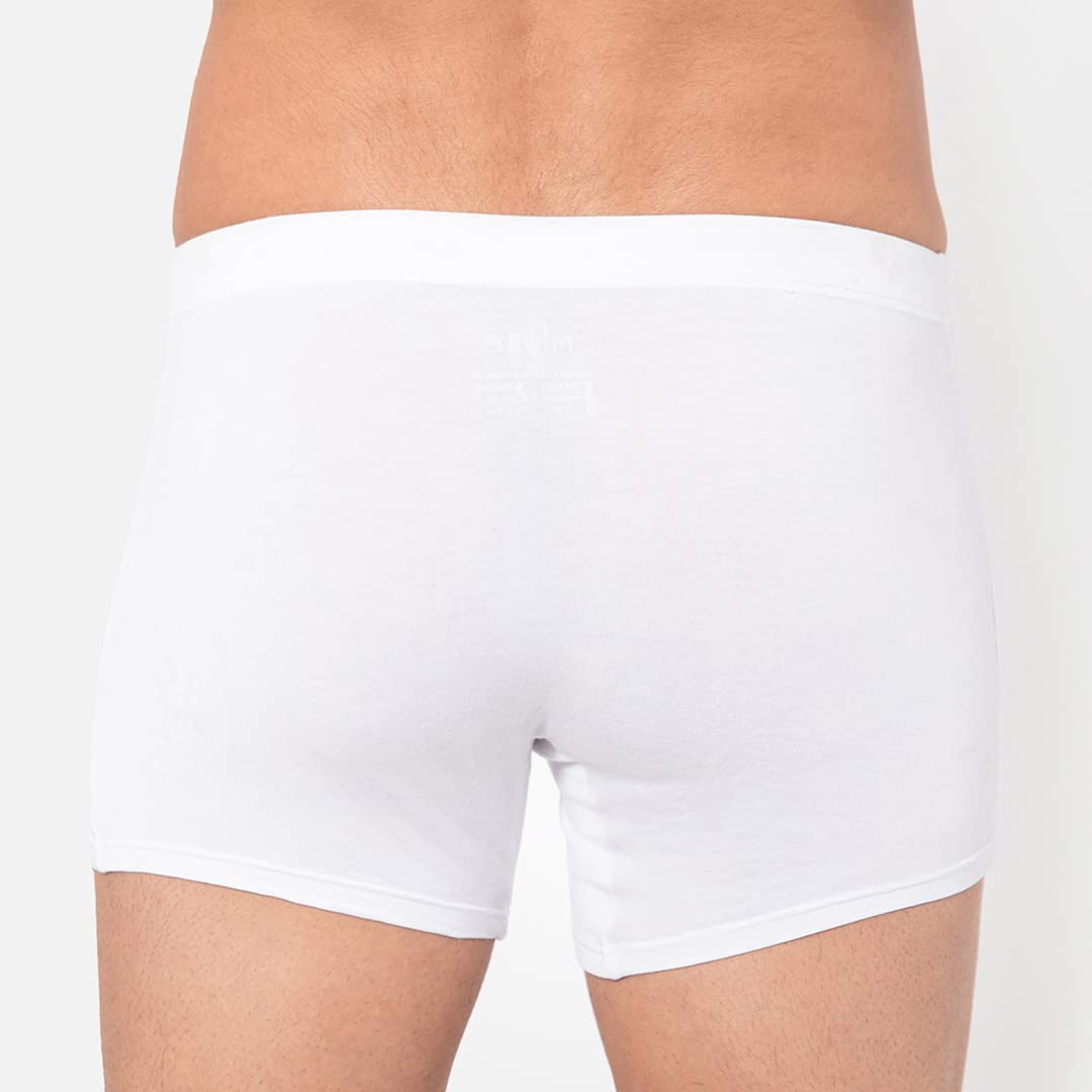Mush Ultra Soft Bamboo Trunks for Men | Breathable | Anti Microbial (XL, White)
