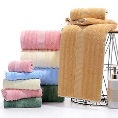 Mush Bamboo Luxurious 3 PieceTowels Set | Ultra Soft, Absorbent and Antimicrobial 600 GSM (Bath Towel, Hand Towel and Face Towel) Perfect for Daily Use and Gifting (Khaki)