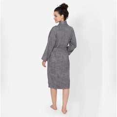 Mush 100% Bamboo Bathrobe for Men / Women (Unisex) S/M,(Pack of 1) (M, Grey)