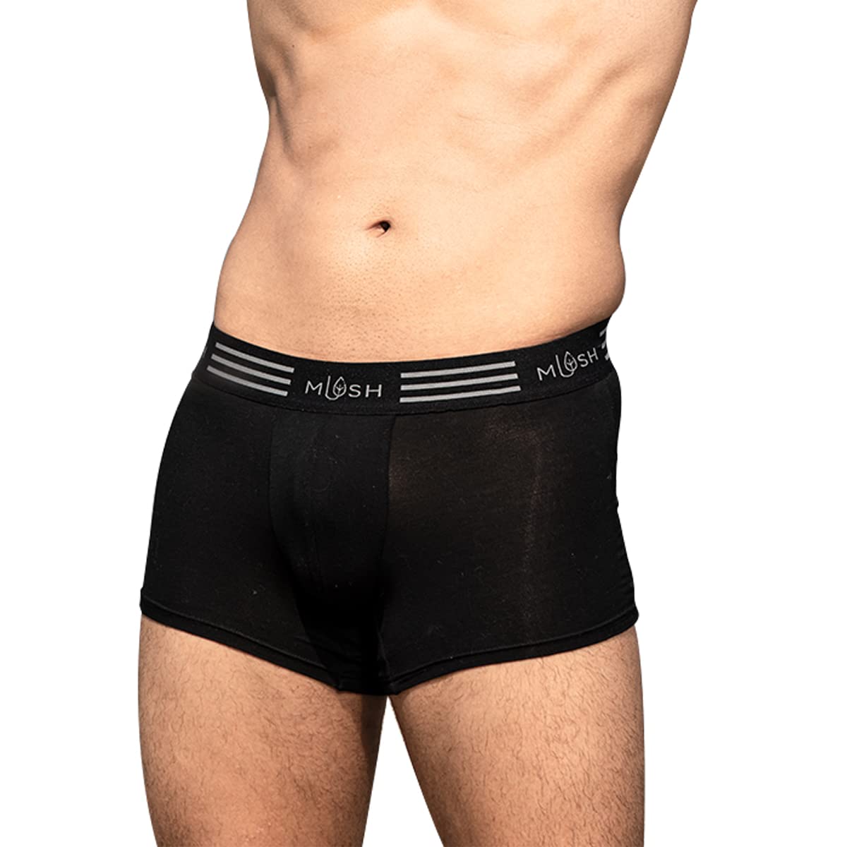 Mush Ultra Soft, Breathable, Feather Light Men's Bamboo Trunk || Naturally Anti-Odor and Anti-Microbial Bamboo Innerwear (XL, Black)