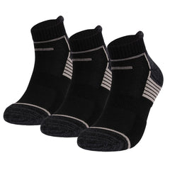 Mush Bamboo Performance Socks for Men || Sports & Casual Wear Ultra Soft, Anti Odor, Breathable Ankle Length Pack of 3 UK Size 6-10 (Black, 3)