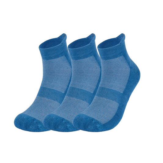 Mush Bamboo Ultra Soft, Anti Odor, Breathable, Anti Blister Ankle Socks for Men & Women for Running, Sports & Gym (Pack of 3 ) (Sky Blue, 3)