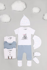 Mush Ultra Soft Bamboo Unisex Fabric Unisex Gift Set for New Born Baby/Kids Pack of 9, (6-12 Months, Stary Night)
