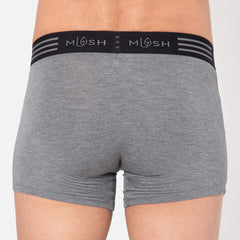 Mush Ultra Soft Bamboo Trunks for Men | Breathable | Anti Microbial (S, Grey)